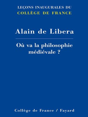 cover image of Où va la philosophie médiévale ?